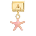 Colgante estrella de mar rosa