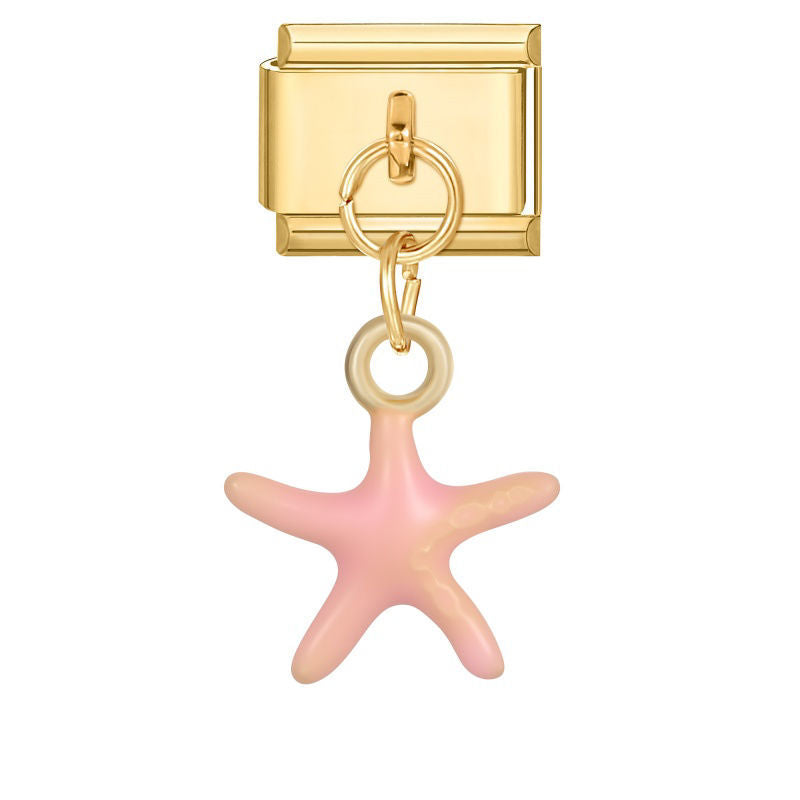 Colgante estrella de mar rosa