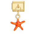 Colgante estrella de mar naranja