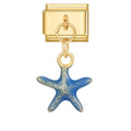 Colgante estrella de mar azul