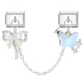 Lazo y mariposa con cadena