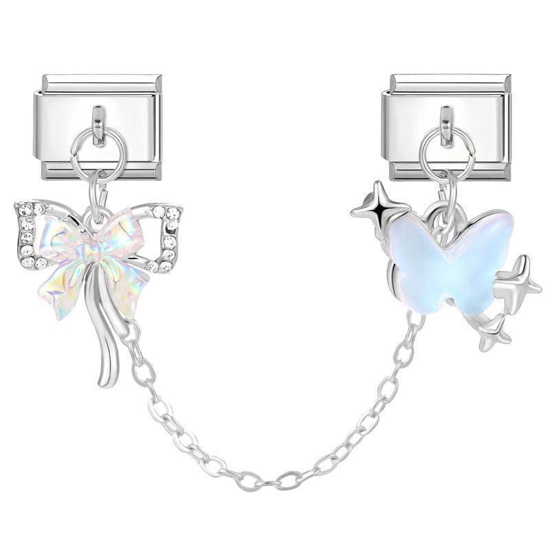 Lazo y mariposa con cadena