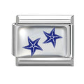 Dos estrellas de mar azules