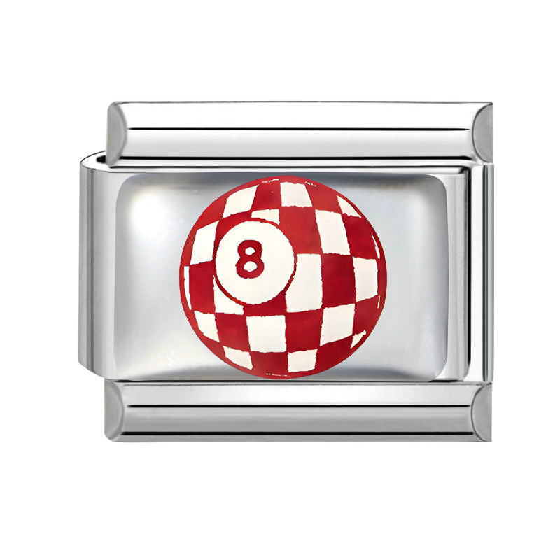 Bola número 8 a cuadros