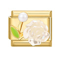 Rosa de nácar con perla