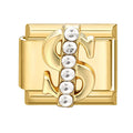 Símbolo del dólar con circonitas
