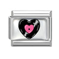 Corazón negro y rosa