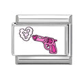 Pistola rosa con corazón