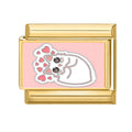 Gato blanco con corazones
