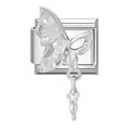 Eslabón con mariposa transparente colgante