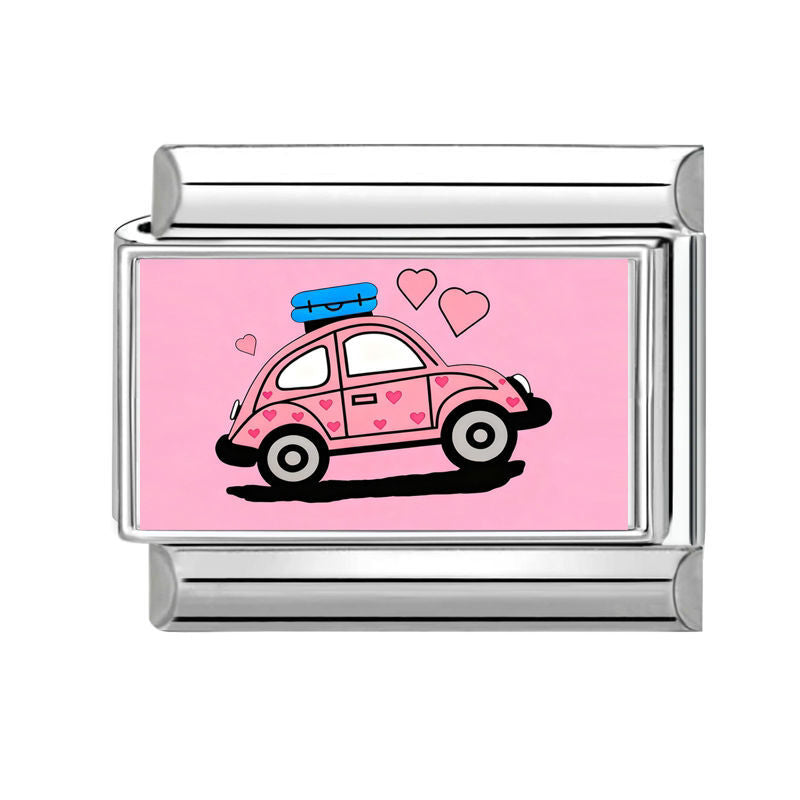 Coche escarabajo rosa