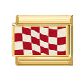 Bandera de cuadros roja y blanca
