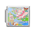 Paisaje con flor de loto