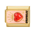 Corazón rojo con corona y la palabra success