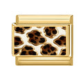 Estampado de leopardo sobre fondo blanco