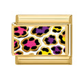 Estampado de leopardo multicolor