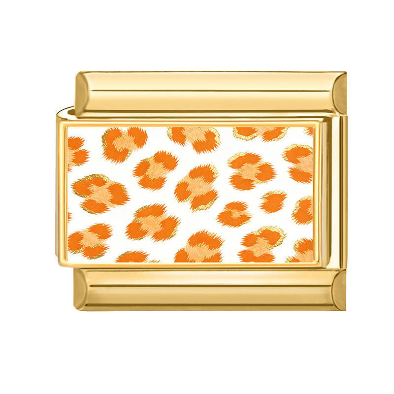 Estampado de leopardo naranja