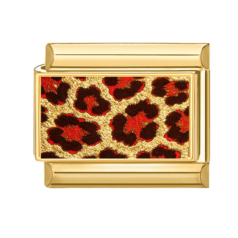 Estampado de leopardo rojo