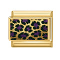Estampado de leopardo morado y verde