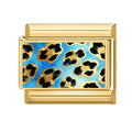 Estampado de leopardo azul