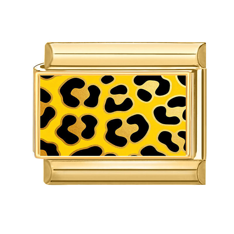 Estampado de leopardo amarillo