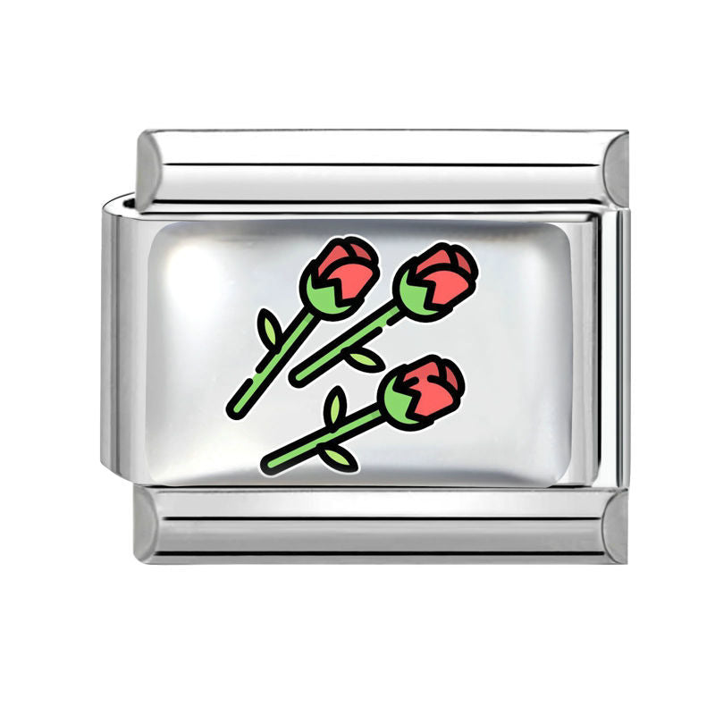 Tres rosas rojas