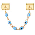 Cadena doble de ojos turcos celestes