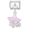 Estrella de mar rosa con lazo