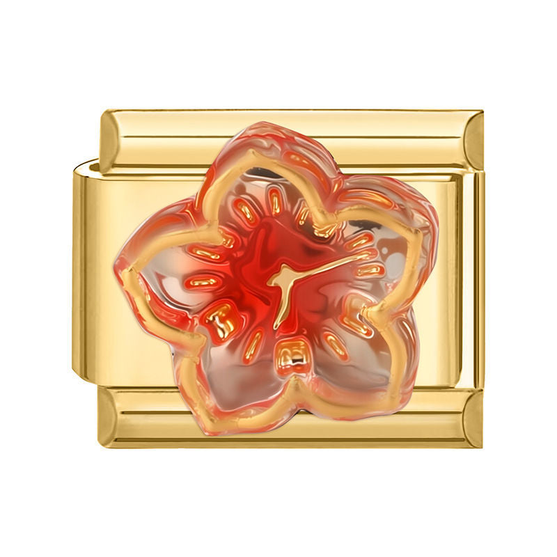Flor roja de cristal