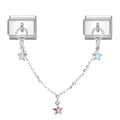 Cadena de estrellas de colores