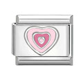 Corazón rosa concéntrico