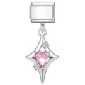 Estrella con corazón rosa colgante