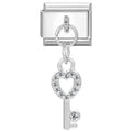 Llave con corazón y circonitas