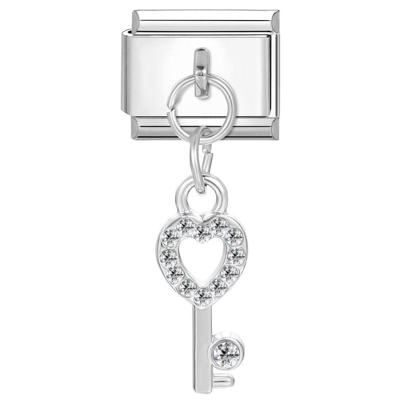 Llave con corazón y circonitas