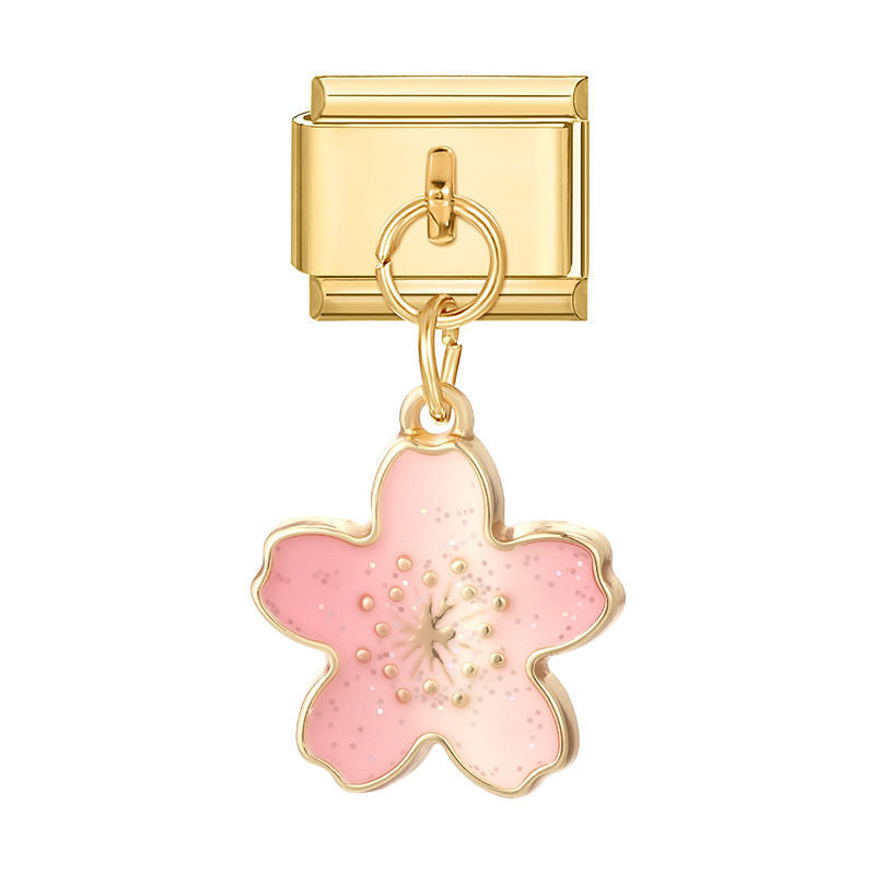 Flor de cerezo rosa colgante
