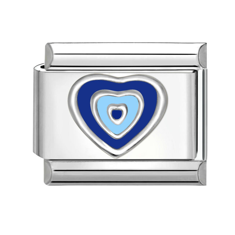 Corazón doble azul