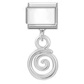 Espiral plateada colgante